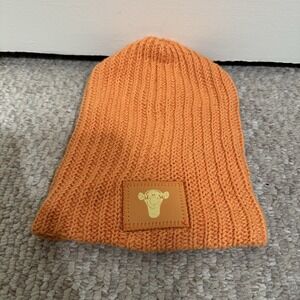 Disney x Love Your Melon Gold Tigger Embroidered Patch Ribbed Knit Beanie Orange